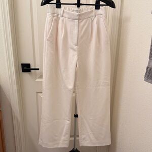 Abercrombie & Fitch Off-White Wide Leg Trousers
